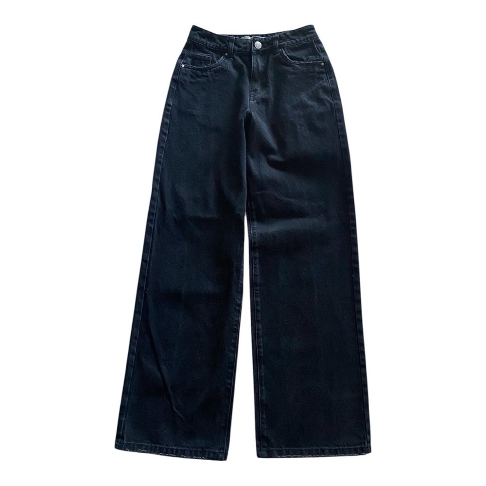 REFUGE DENIM-OSAKA-BLACK WIDE LEG JEANS-SIZE 0